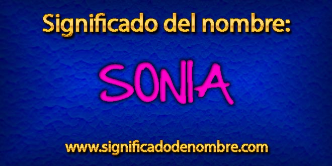 Significado de Sonia